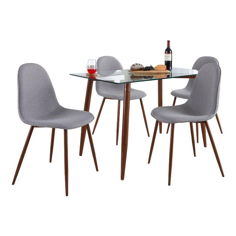 5 - Piece Glass Top Dining Set