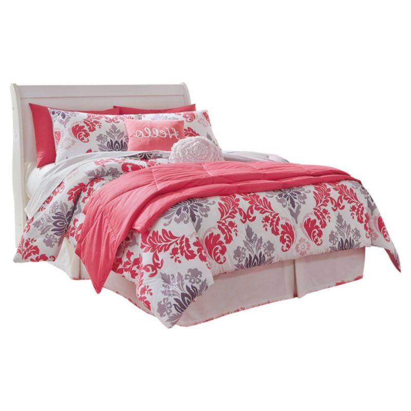 Full Anarasia Sleigh Headboard White - Signature Design by Ashley: Crisp Cottage Style, Fits B100-21 Frame