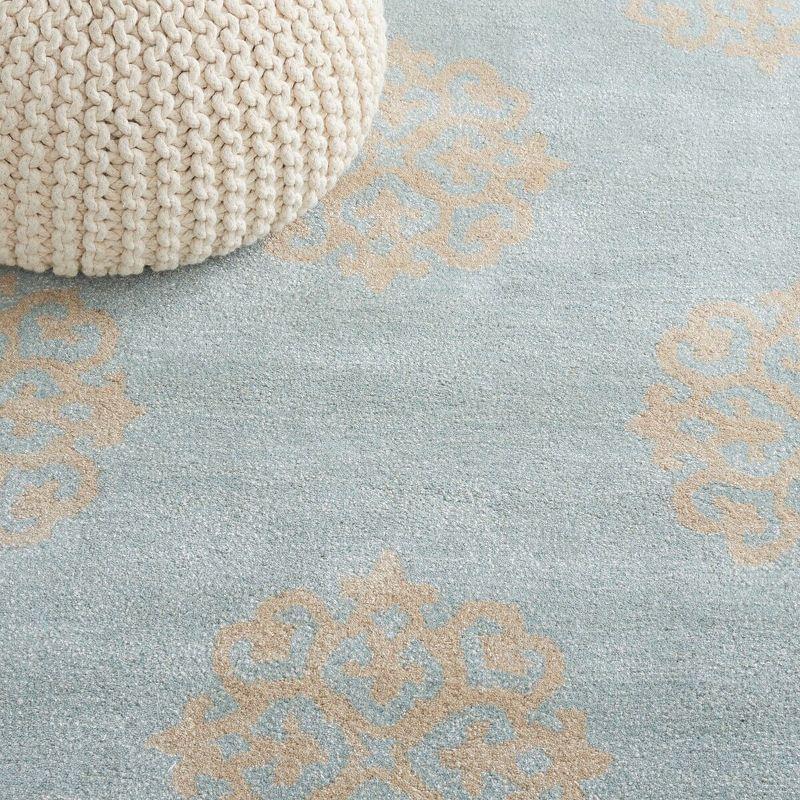 Soho SOH724 Hand Tufted Indoor Area Rug - Turquoise/Yellow - 6'x9' - Safavieh