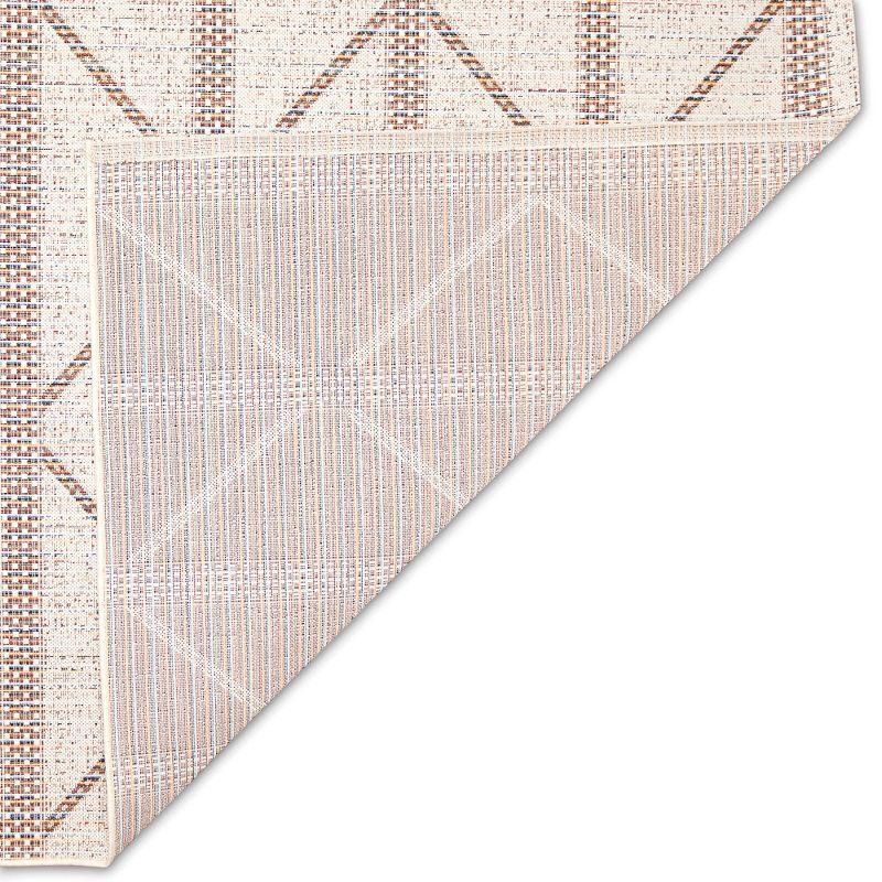 Liora Manne Avena Diamond Stripe Indoor/Outdoor Rug Ivory 1'11" x 7'6"