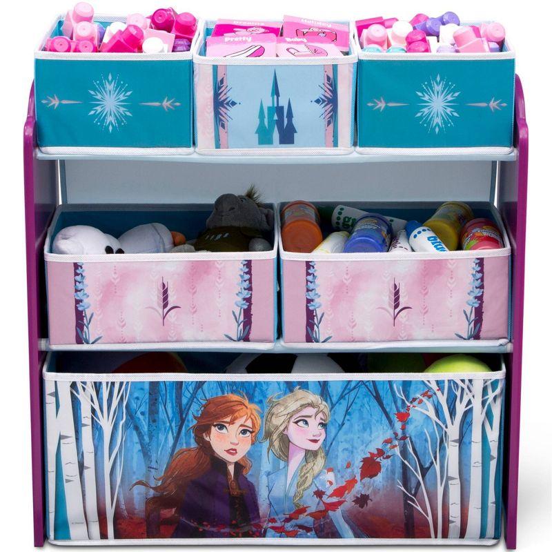 Disney Frozen 2 Design and Store 6 Bin Kids' Toy Organizer - Delta Children