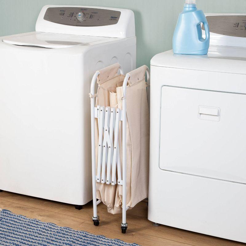 Accordion Triple Sorter Laundry Hamper