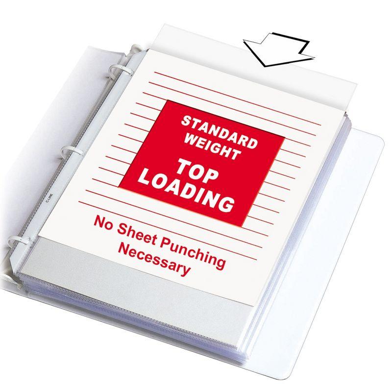 C-Line® Standard Weight Poly Sheet Protectors, Clear, Top Loading, 11" x 8-1/2", box of 100