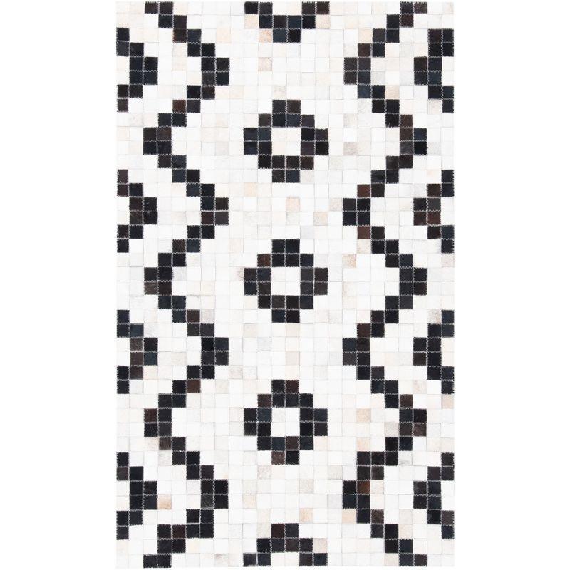 Studio Leather STL811 Hand Woven Area Rug - Ivory/Black - 3'x5' - Safavieh.