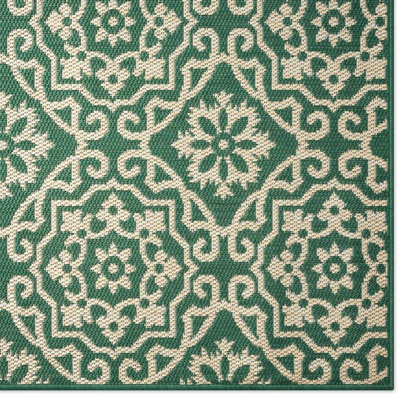 NICOLE MILLER NEW YORK Patio Country Danica Geometric Indoor/Outdoor Area Rug, Green/Beige