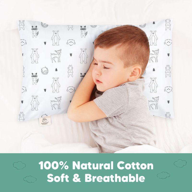 KeaBabies Toddler Pillowcase for 13X18 Pillow, Organic Toddler Pillow Case, Travel Pillow Case Cover (KeaFriends)
