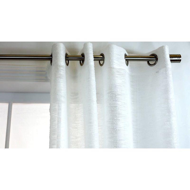 Habitat Boucle Sheer Premium Stylish and Functional Grommet Curtain Panel 52" x 95" Off White