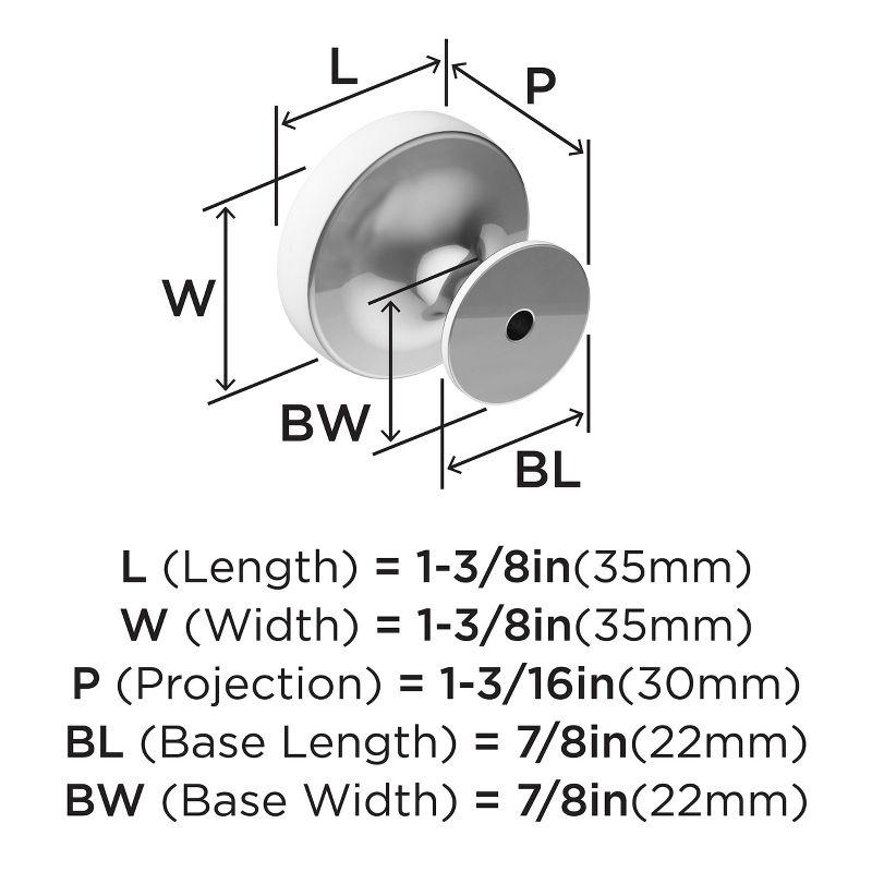 Amerock Exceed Cabinet or Furniture Knob, 1-1/2 inch (38mm) Diameter