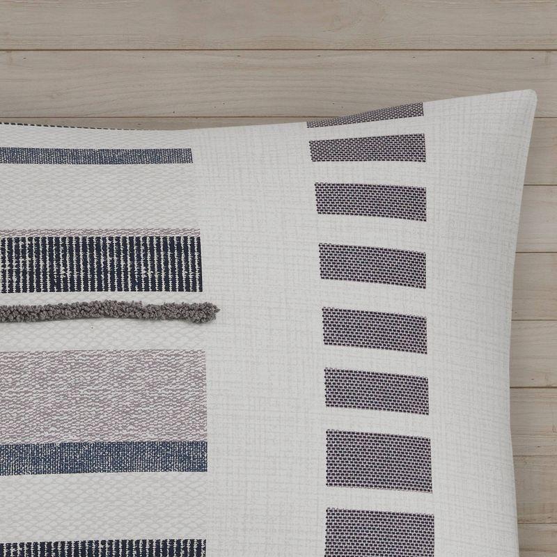 INK+IVY Serena Navy/Gray Standard Cotton 3 Piece Comforter Set