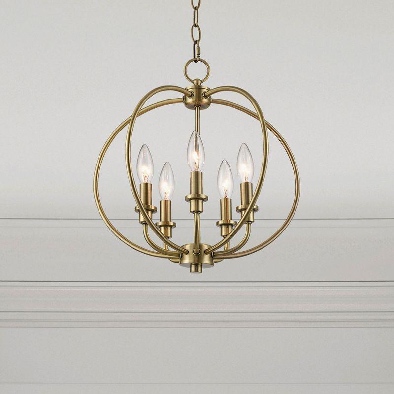 Livex Lighting Milania 5 - Light Chandelier in  Antique Brass