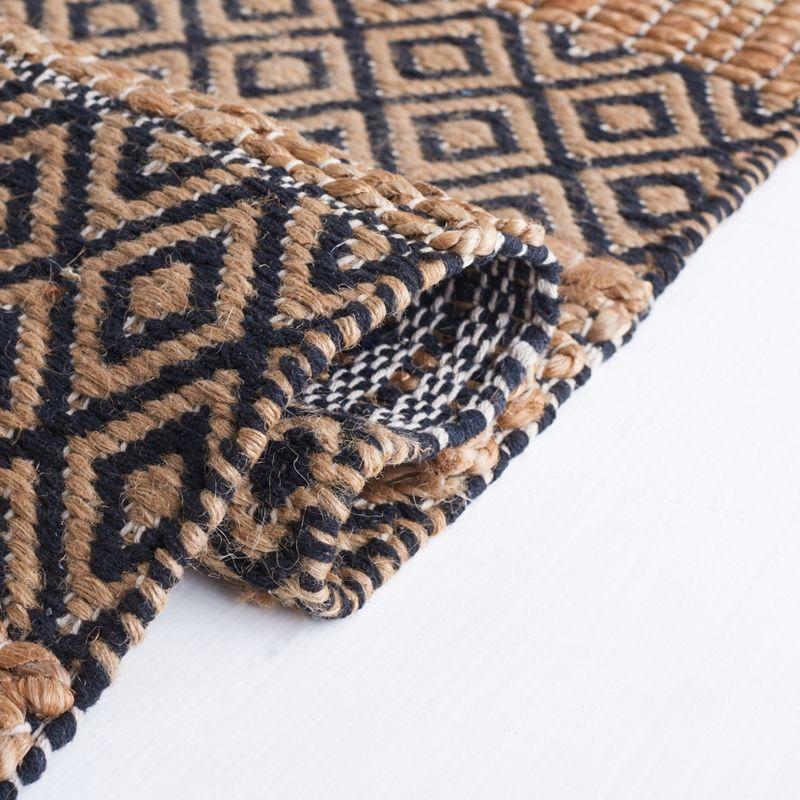Natural Fiber NFB653 Power Loomed Area Rug - Black/Natural - 3'x5' - Safavieh.