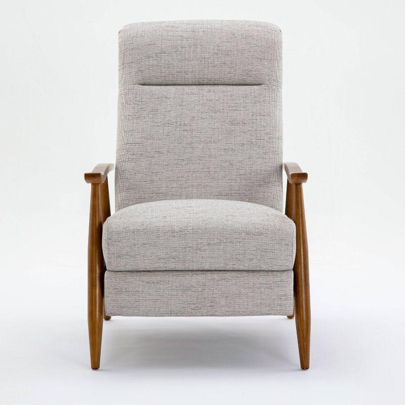 Comfort Pointe Terni Press-Back Recliner Sea Oat: Upholstered Polyester, Wood Frame, Foam Fill