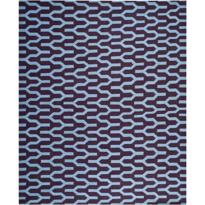 Dhurries DHU630 Hand Woven Area Rug - Purple/Blue - 8'x10' - Safavieh.