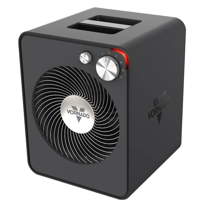 Vornado Gray Electric Space Heater with Thermostat and Auto Shut-off