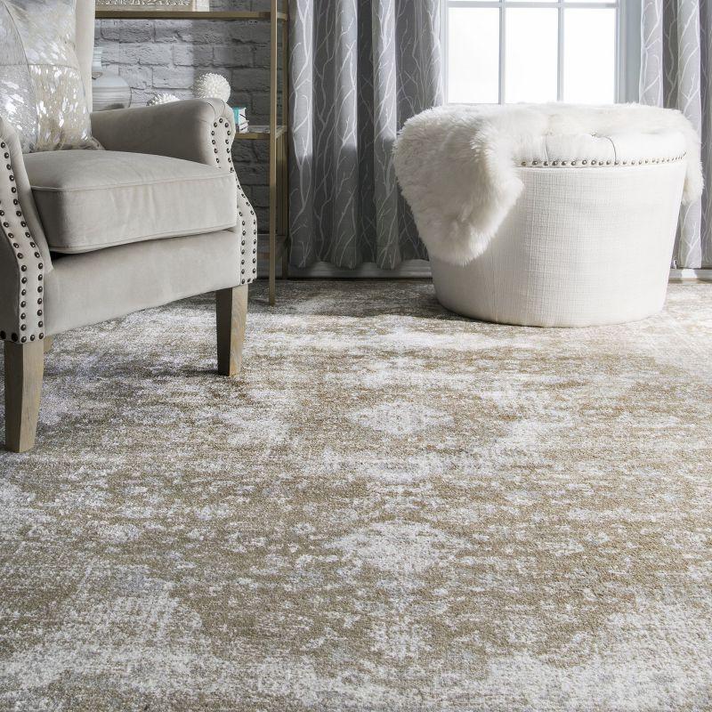 Nuloom Verona Oriental/Persian 5x7 Indoor Area Rug for Living Room Bedroom Dining Room Kitchen, Brown/Off White