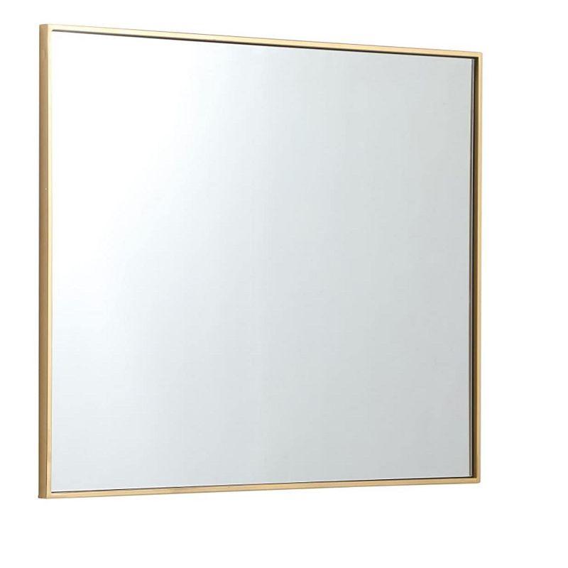 Elegant Lighting Metal frame rectangle mirror 30 inch in Brass