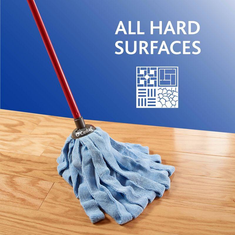 O-Cedar Microfiber Cloth Mop & QuickWring Bucket System with 1 Extra Mop Head Replacement