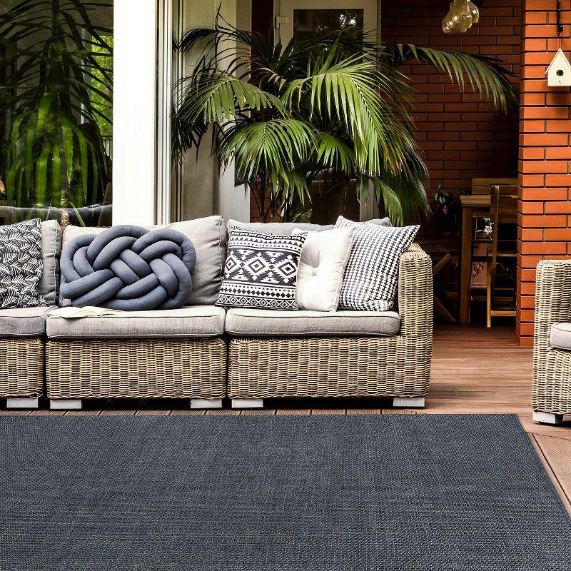 World Rug Gallery Contemporary Flatweave Indoor/Outdoor Area Rug