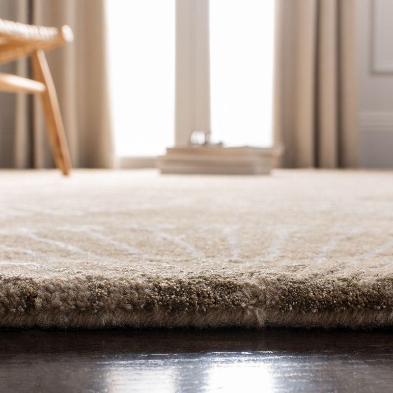 Soho SOH821 Hand Tufted Area Rug - Beige/Brown - 6'x6' - Safavieh.