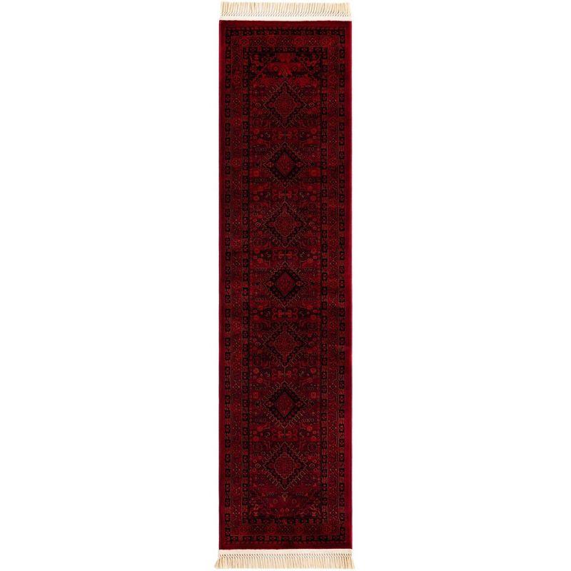 Unique Loom Tekke Collection Area Rug - Sheibani (2'  x 8' Runner Red/Black)