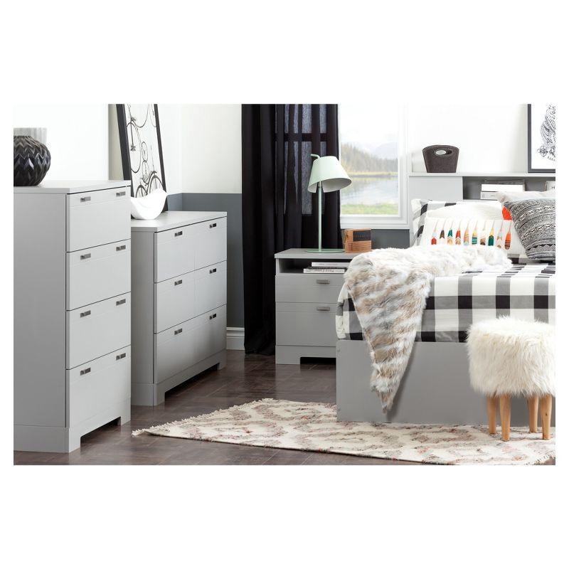 Soft Gray Nursery Double Dresser with Extra Deep Soft Close Drawers