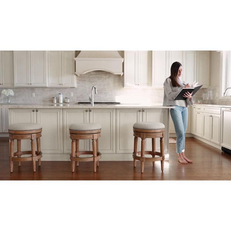 Maven Lane Maven Lane Pullman Backless Stool with Fabric Upholstery