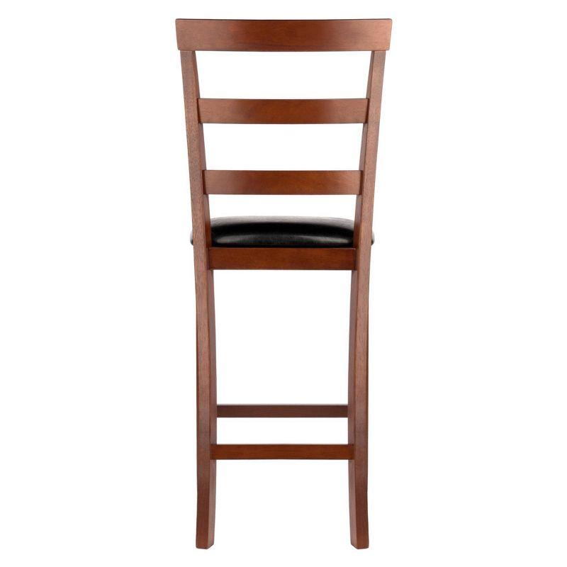 2pc Simone Counter Height Barstool Set Black/Walnut - Winsome