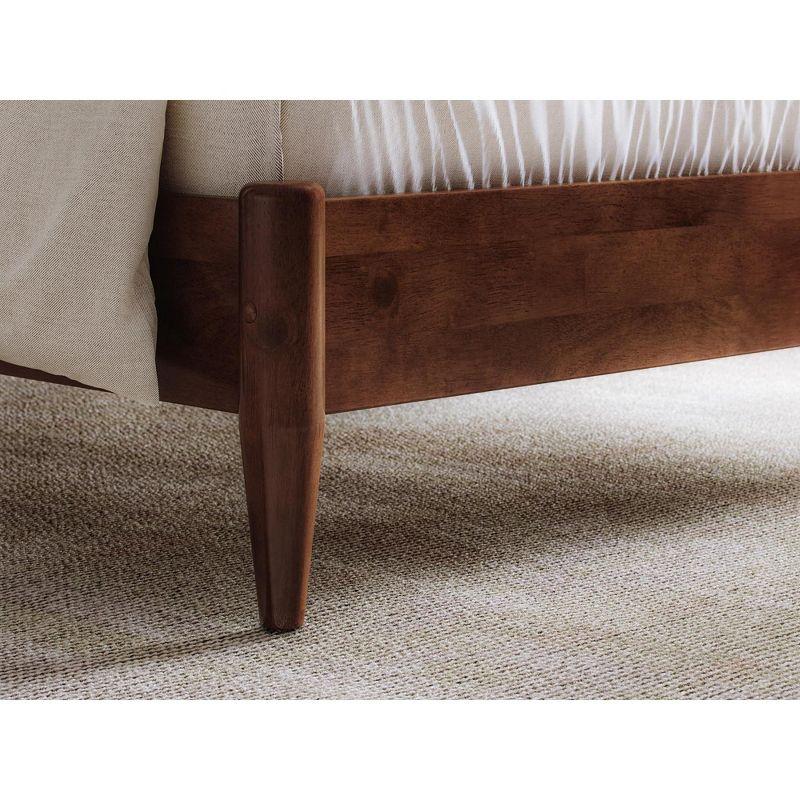 AFI Furnishings Berkshire Twin XL Solid Wood Low Profile Platform Bed in Walnut