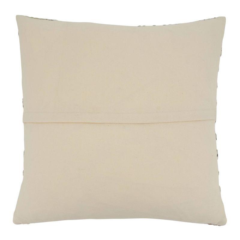 Saro Ambrosia Collection Appliqued Cotton Blend Throw Pillow