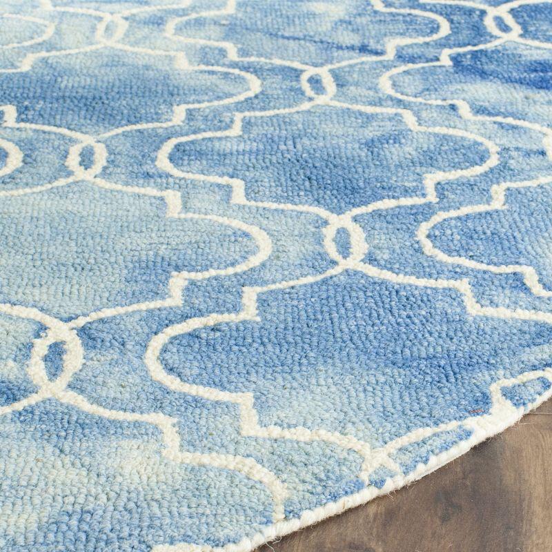 Dip Dye DDY676 Hand Tufted Indoor Area Rug - Blue/Ivory - 5'x5' - Safavieh