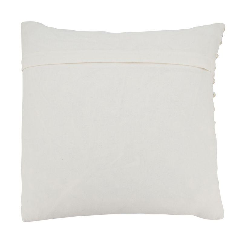 Saro Lifestyle Artisan Woven Stripe Diamond Poly Filled Throw Pillow, Blue, 20"x20"