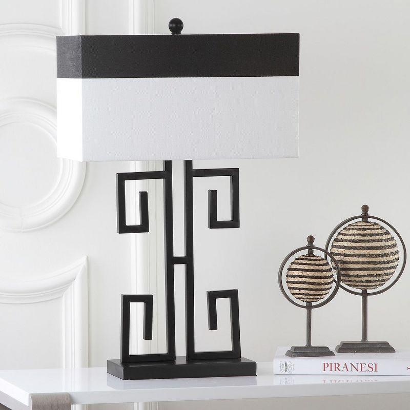 Greek Key Table Lamp (Set of 2) - Black - Safavieh