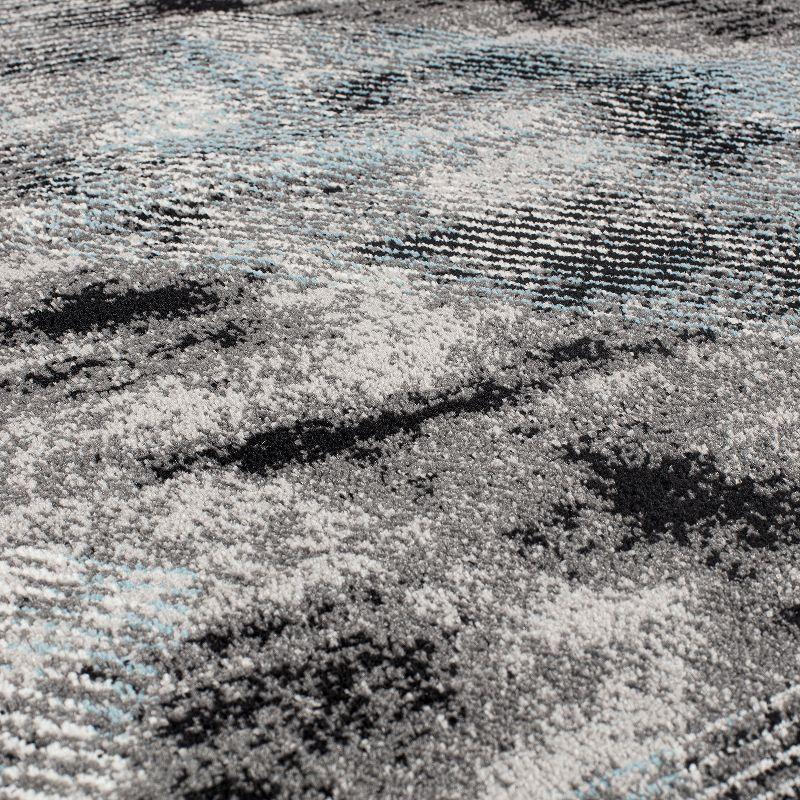 World Rug Gallery Contemporary Distressed Geometric Area Rug
