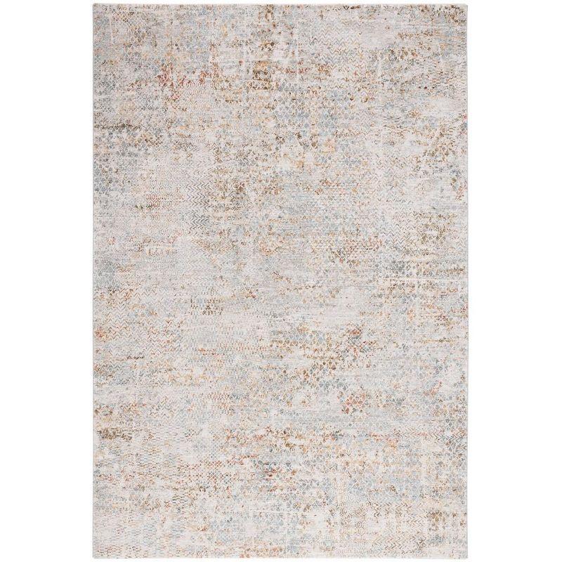 Adrianna ADN206 Machine Made Indoor Area Rug - Blue/Gold - 4'x6' - Safavieh
