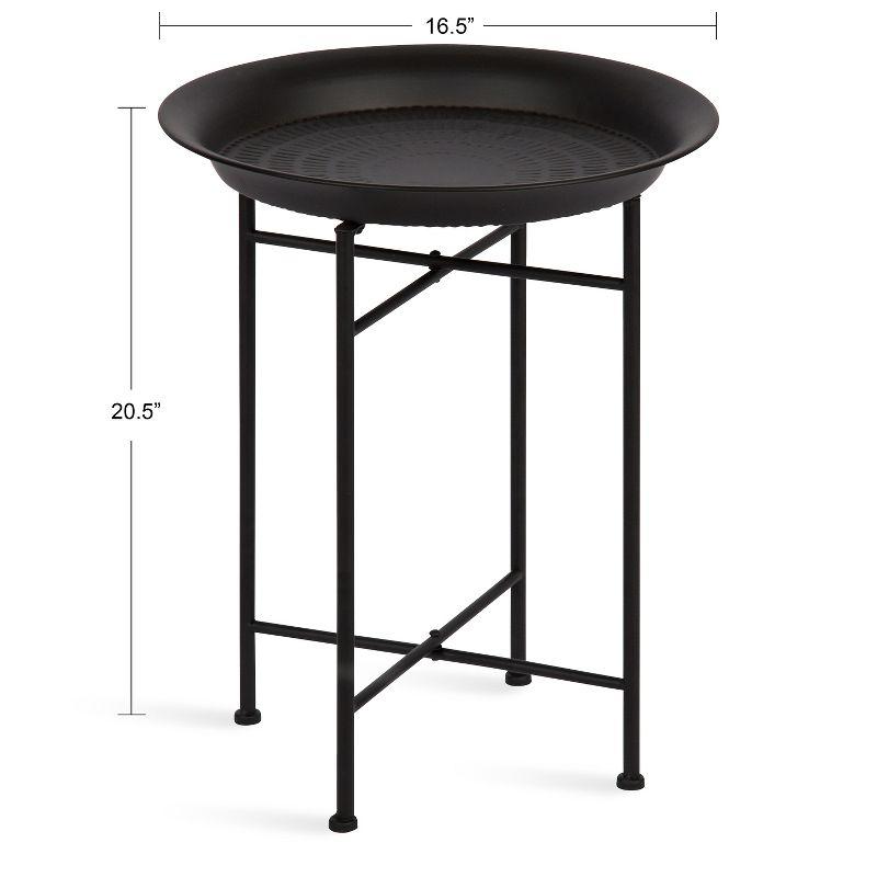 Mahdavi Black Round Metal Accent Table