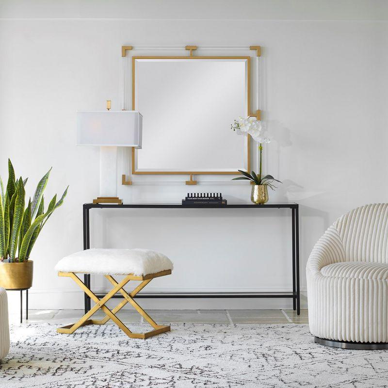 Hyperion Square Mirror - Gold
