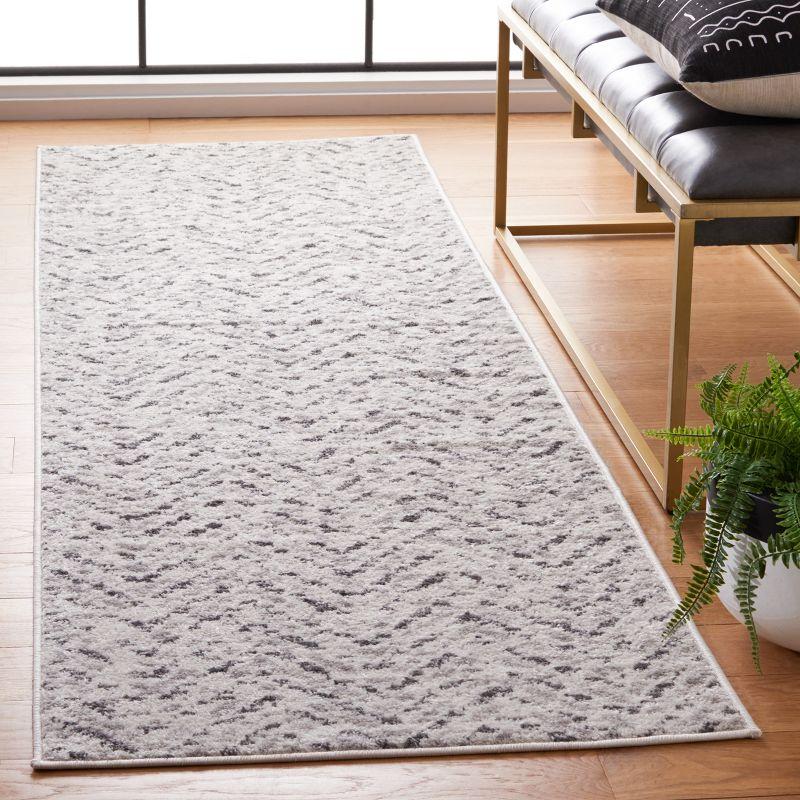 Adirondack ADR104 Power Loomed Runner Rug - Ivory/Charcoal - 2'6"x12' - Safavieh.