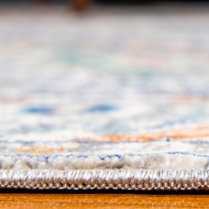 Unique Loom Austin Collection Area Rug - Voce (4' 1" x 6' 1" Rectangle Light Gray/Blue)
