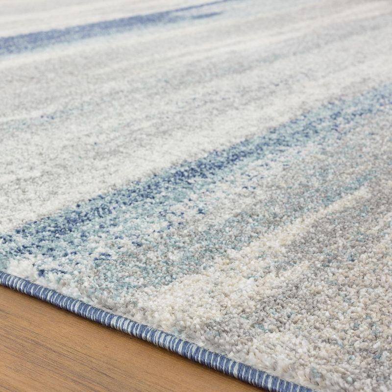 Luxe Weavers Abstract Stripe Blue 9x12 Area Rug