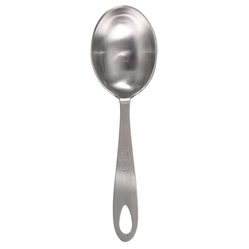 Shetler's Measuring Scoop Set, Durable 4-Piece Stainless Steel Spoon Set for Accurate Measurement of Dry and Wet Ingredients, for Baking and Cooking