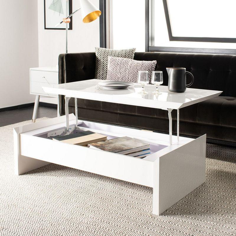 Kinsley Lift-Top Coffee Table - White - Safavieh