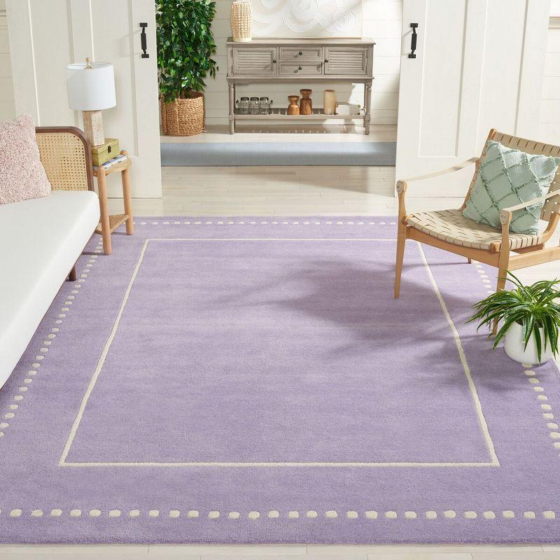 Lavender Ivory Luxe Hand-Tufted Wool 8' x 10' Area Rug