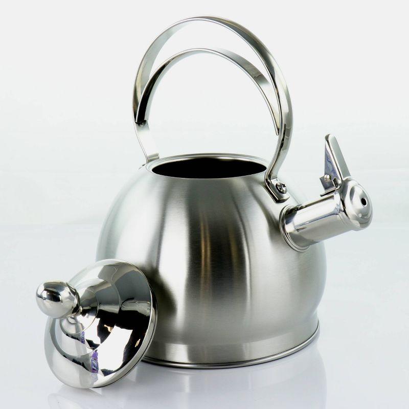 Brushed Silver 2.8L Stainless Steel Whistling Kettle