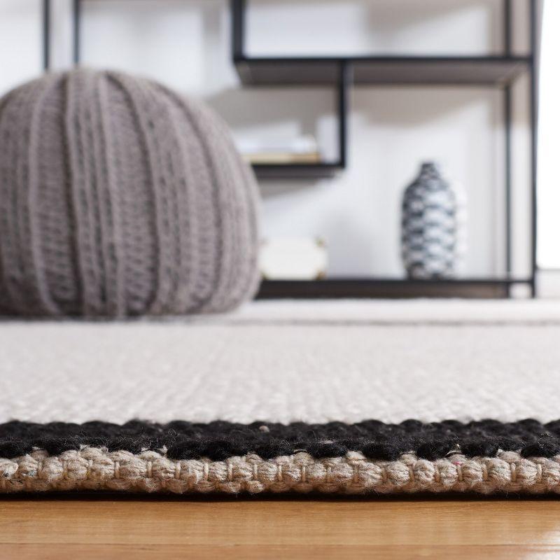 Natura NAT324 Power Loomed Runner Rug - Ivory/Black - 2'3"x8' - Safavieh.