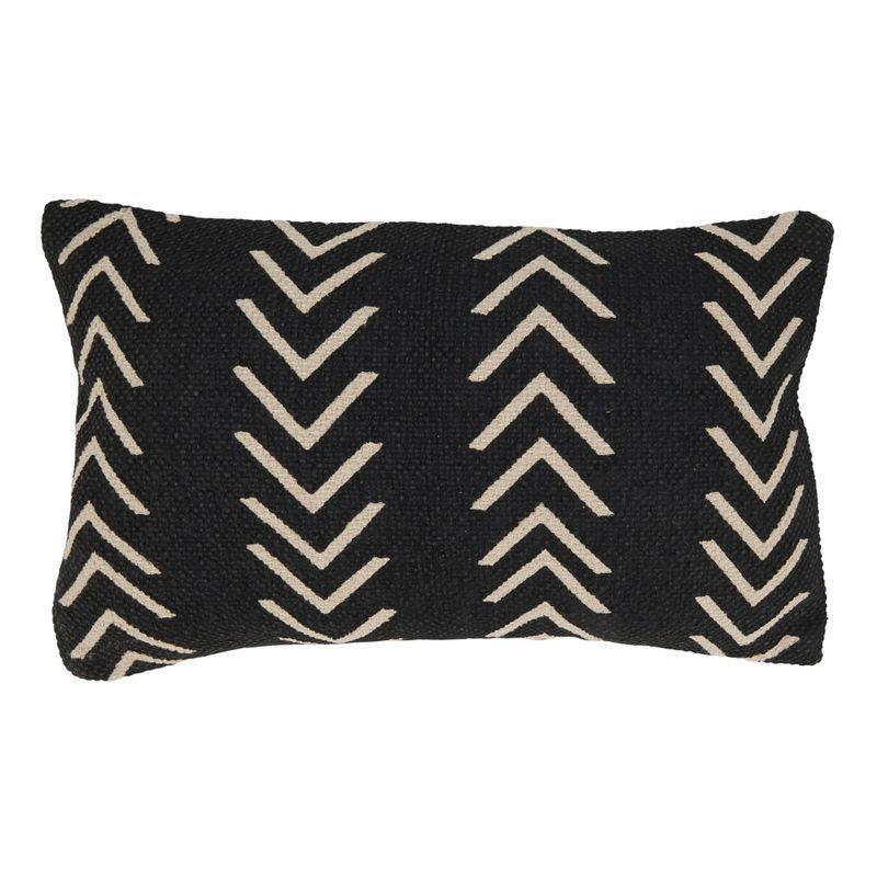 Chevron Design Down Filled Throw Pillow - Saro Lifestyle