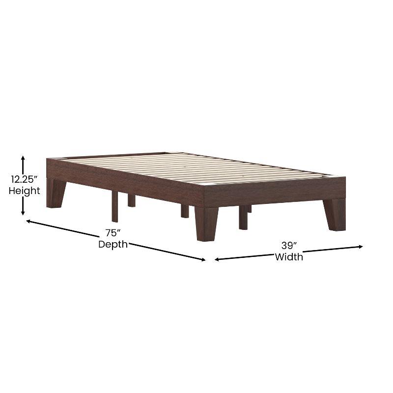 Flash Furniture Evelyn Solid Wood Platform Bed with Wooden Support Slats, No Box Spring Required