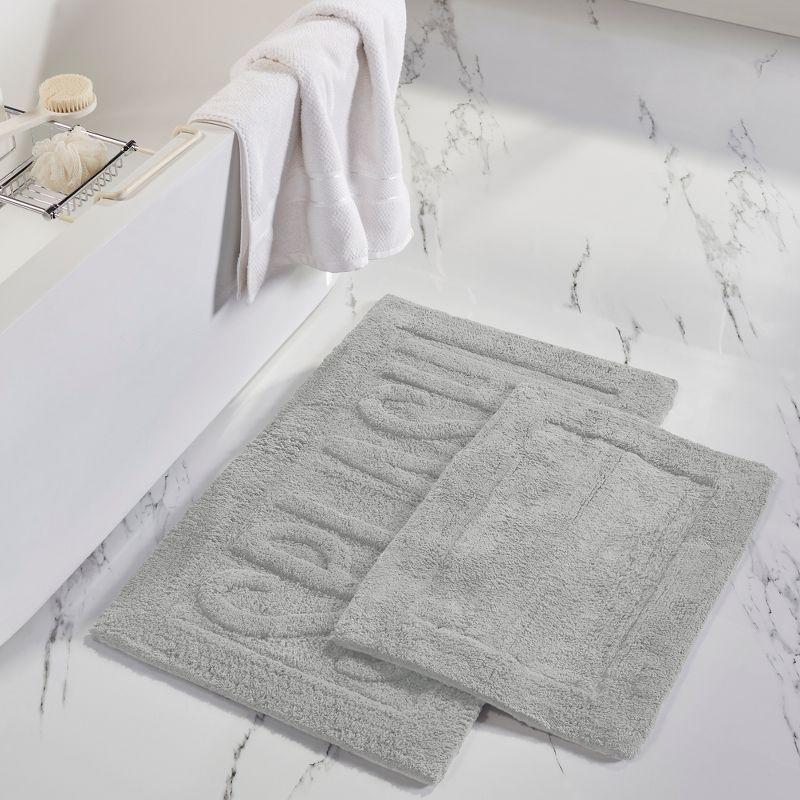 Cloud Cotton Tufted Bath Mat Set, 17" x 24" & 21" x 34"