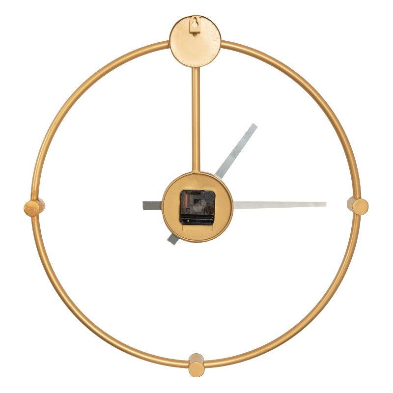 Lidor Gold Minimalist Iron Wall Clock, 22 x 25 Inch