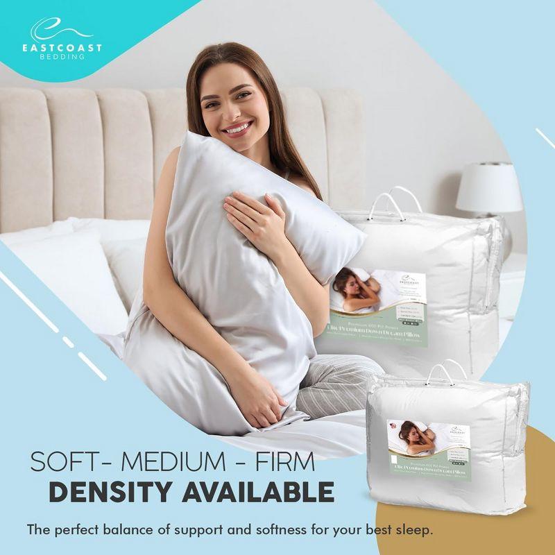 East Coast Bedding Medium Elite Premium Down Dream 600 Fill Power Pillow Set of 2