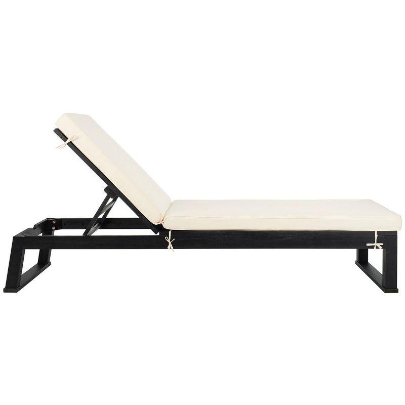 Contemporary Black & Beige Hanging Chaise Lounger with Cushions